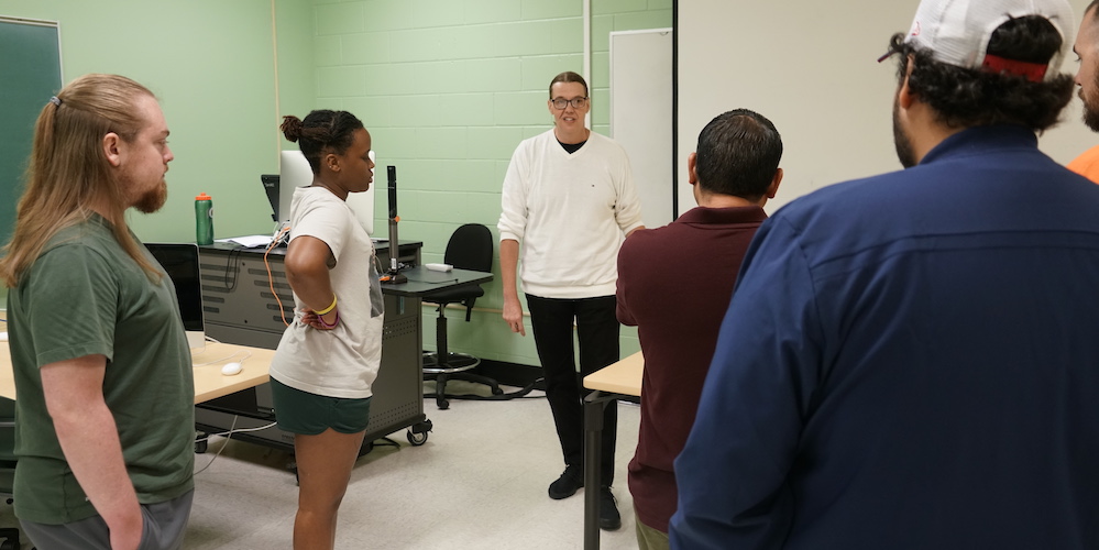 keason drawdy speaks with cybersecurity students