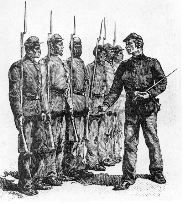 Drawing of African-American Civil War soldiers, Florida circa 1863—Public Domain, Courtesy of Florida Memory: State Library & Archives of Florida