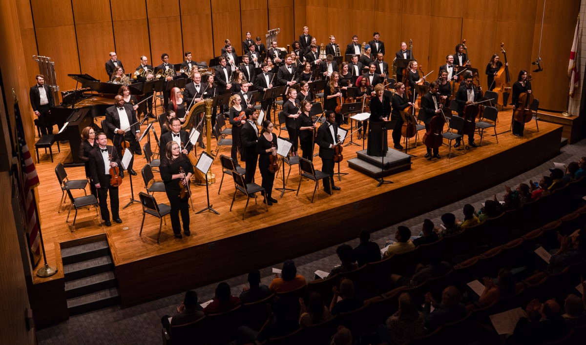 JU Orchestra, Terry Concert hall, 2018, PHOTO CREDIT: Laura Evans Photography