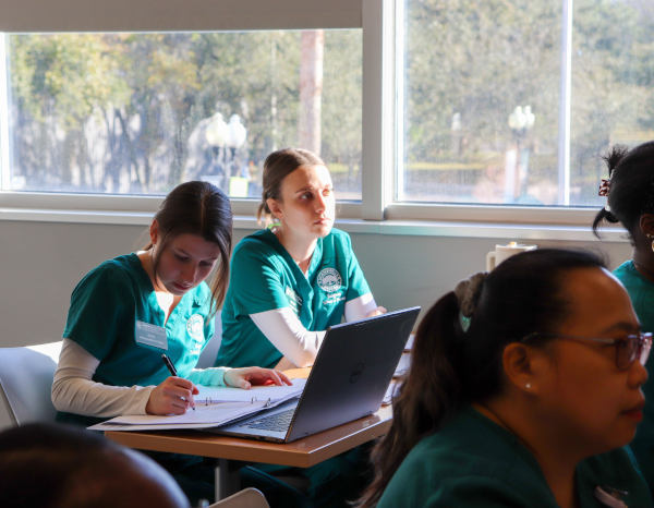 Nursing students in a classroom setting