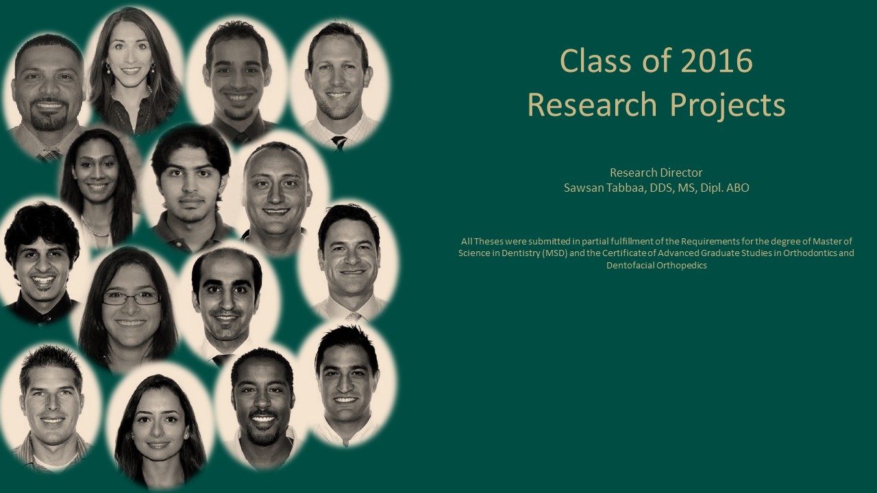 Class of 2016 Research Projects