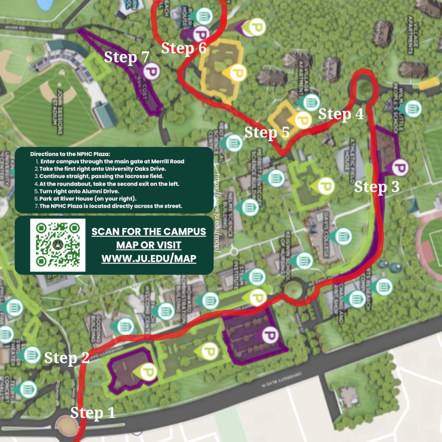 map to NPHC Greek Plaza