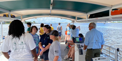 Kids experiencing marine life at summer camp
