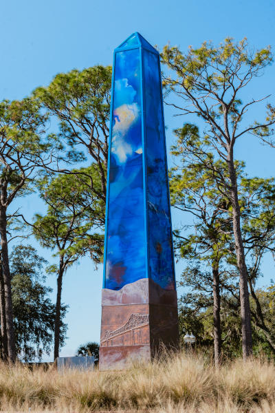 The Obelisk at JU's roundabout main gate entrance.