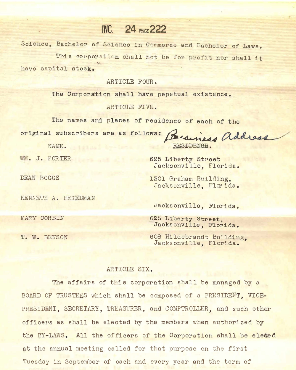 charter document